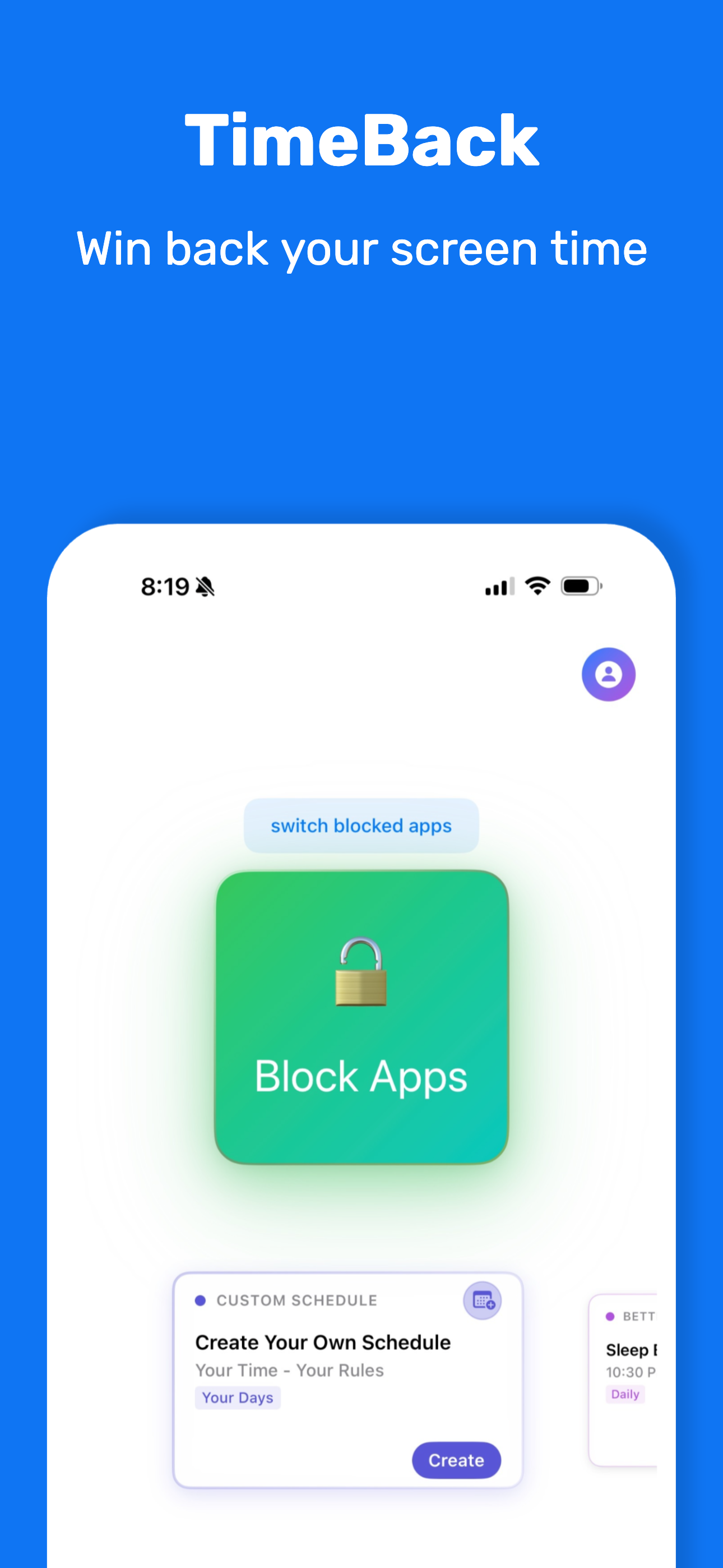 TimeBack App Screenshot 1